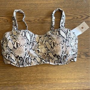 Snakeskin Bikini Top